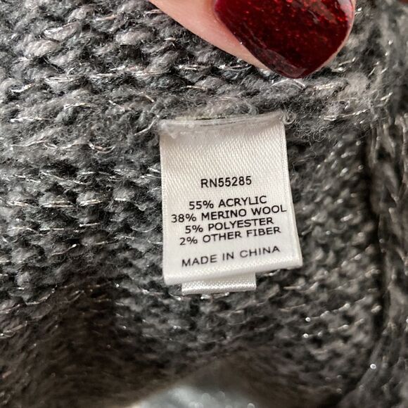 Express Sweater Woman’s Size M Cable Knit Open Front - Picture 7 of 7